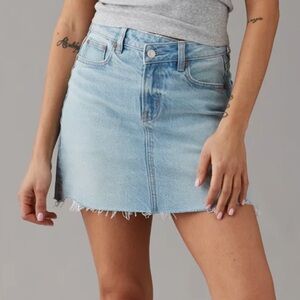 American Eagle Crossover High-Waisted Perfect Mini Denim Skirt Size 16